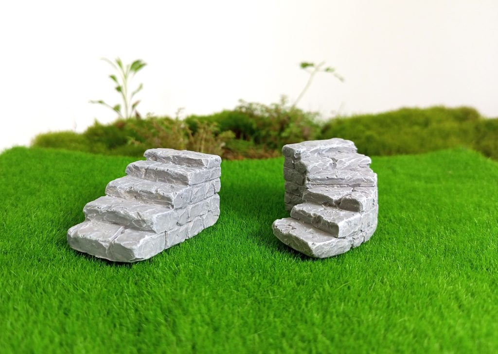 Ymhapp Mini Resin Bridge Stair Stone Straight Bridge Stairs Stone Steps