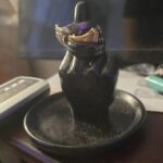Black Middle Finger Ring Holder - Finger Ring Stand - Engagement - Wedding Ring Holder Dish - Hand Shaped - Unique Men Women Ring Dish