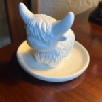 Highland Cow Ring Holder, Highland Cow Statue, Fluffy Mini Cow With Horns, Long Haired Cow, Cow With Horns And Long Hair, Cute Ring Display