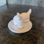 Highland Cow Ring Holder, Highland Cow Statue, Fluffy Mini Cow With Horns, Long Haired Cow, Cow With Horns And Long Hair, Cute Ring Display