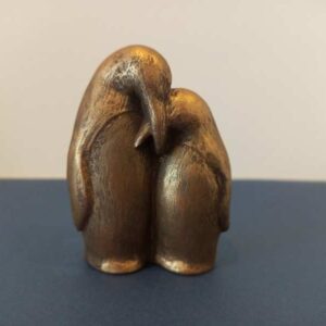 Bronze Penguin Couple Statue