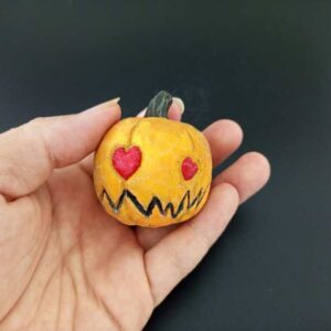 Handmade Heart Eyes Pumpkin Decor