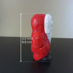 Cement Santa Claus Figurine, 3.5 inch Hand-Painted