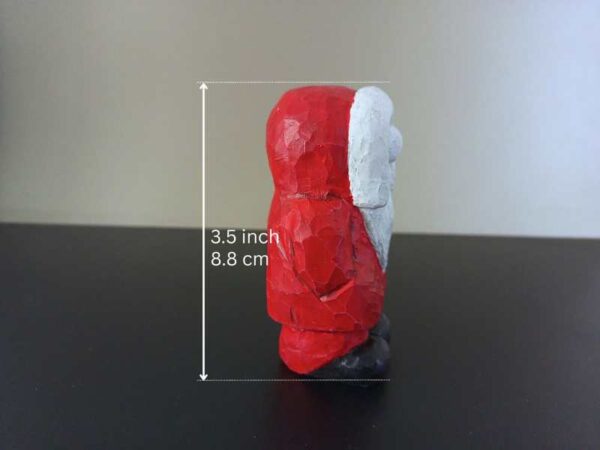 Cement Santa Claus Figurine, 3.5 inch Hand-Painted