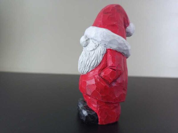 Hand-Painted Concrete Santa Gnome Figurine | Christmas Decor | Whimsical Holiday Gift