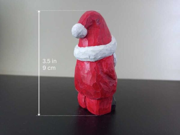 Wood-Carved Look Santa Claus Gnome, 3.5" Concrete Santa Gnome