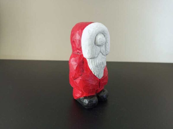 Small Santa Claus Statue | Unique Hand-Painted Cement Christmas Decor