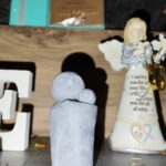 Mother and Baby Jizo Statue, Japanese Jizo Statue, Fairy Garden Ornament, Jizo Monk Statue, Gift for Mom